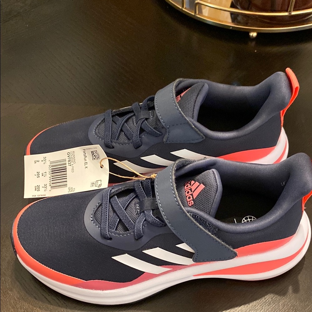Adidas Blue and Orange Sneakers with Sporty Design